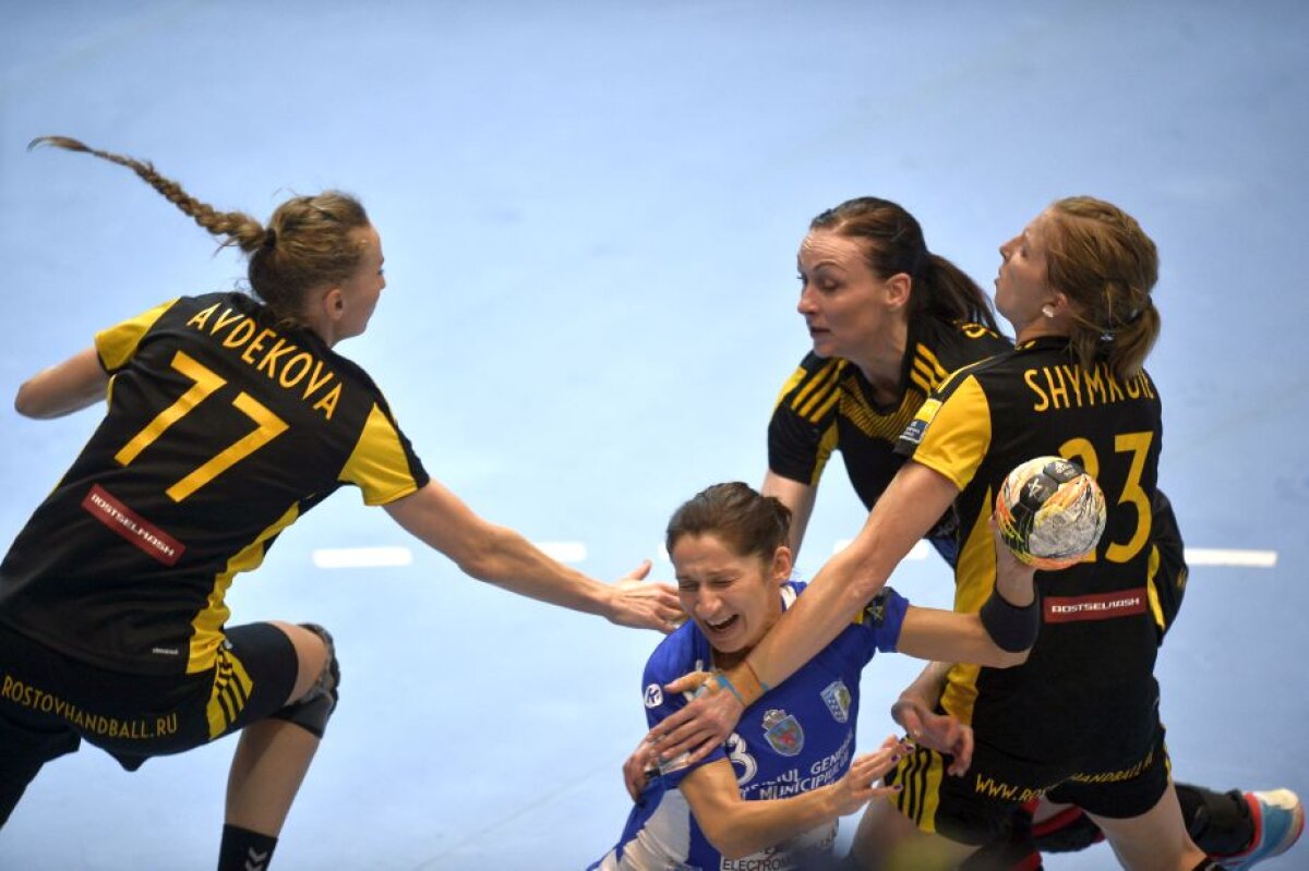 FOTO Dramatism în sferturile Ligii Campionilor la handbal » CSM București - Rostov Don 26-25