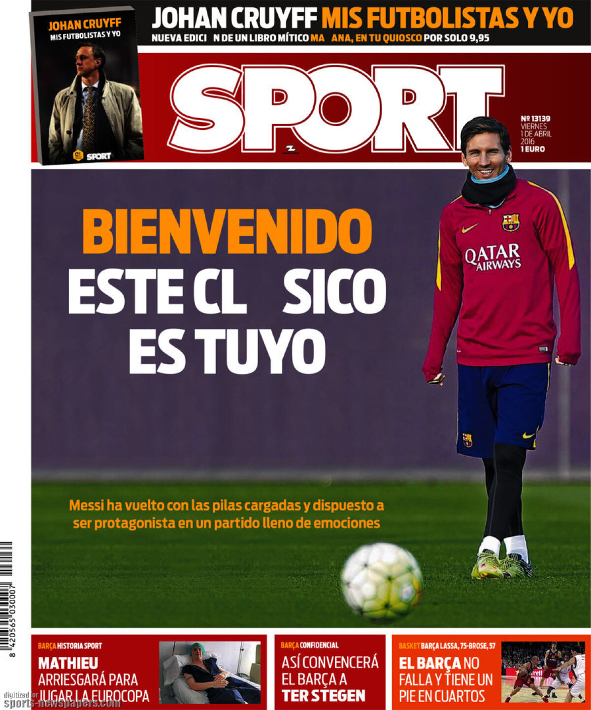 Ce scriu azi ziarele de sport din lume (1 aprilie 2016)