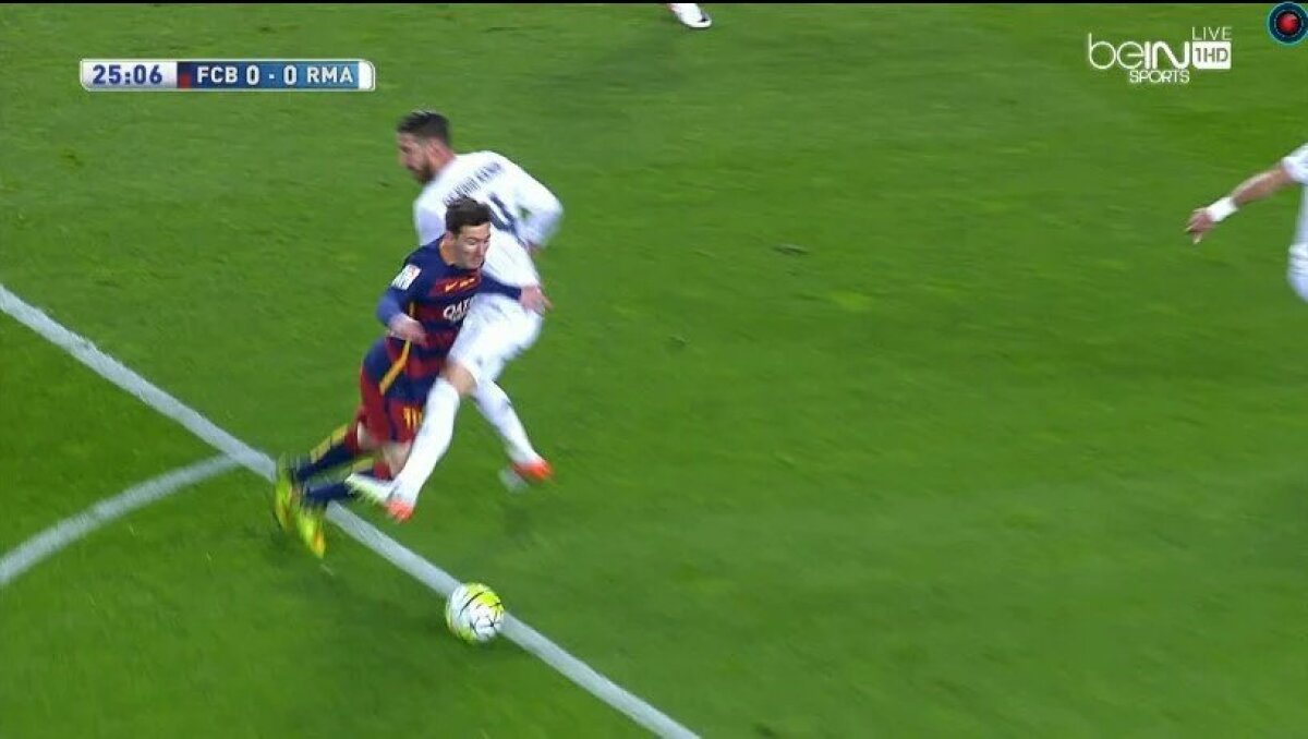 FOTO 3 faze controversate în El Clasico » Barcelona a cerut penalty la Messi, Realul "roșu" la Suarez și gol regulamentar la Bale