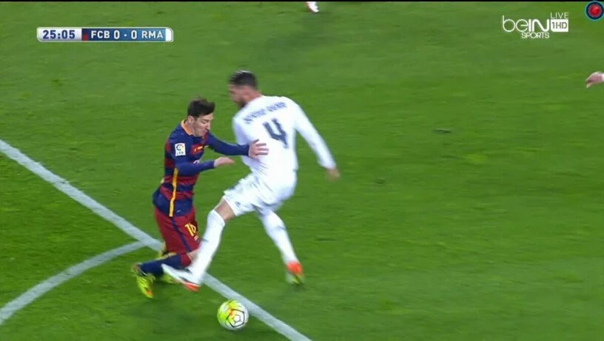 FOTO 3 faze controversate în El Clasico » Barcelona a cerut penalty la Messi, Realul "roșu" la Suarez și gol regulamentar la Bale