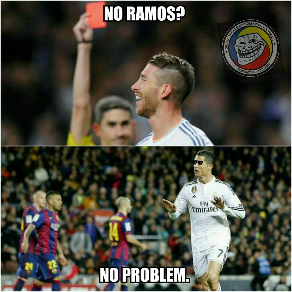 FOTO Cele mai tari meme-uri după El Clasico! Dansul lui Ronaldo, dispariția lui Messi și cum putea face diferența Andrei Ivan :D