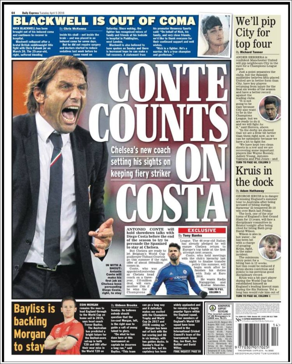 Ce scriu azi ziarele de sport din lume (5 aprilie 2016)