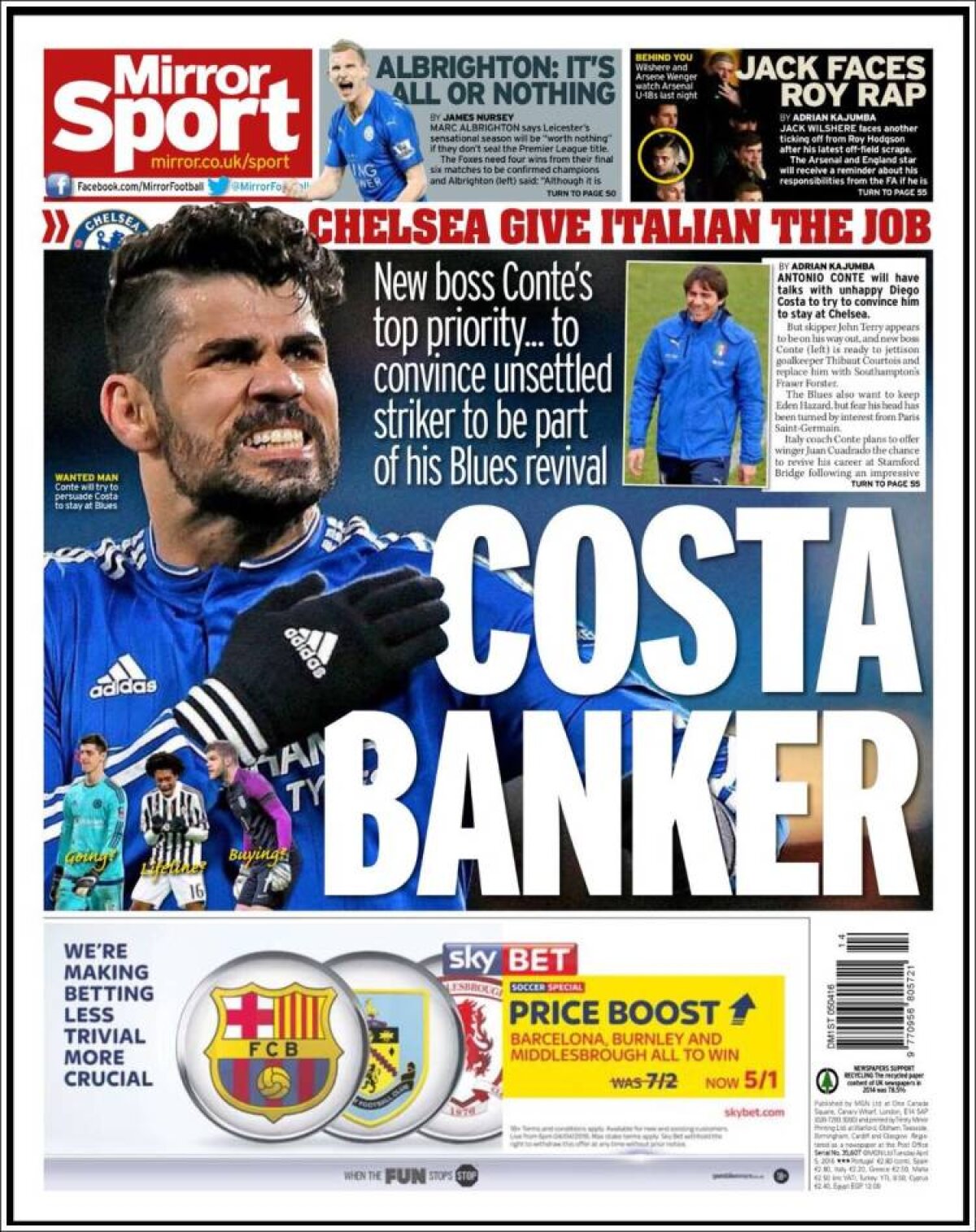 Ce scriu azi ziarele de sport din lume (5 aprilie 2016)