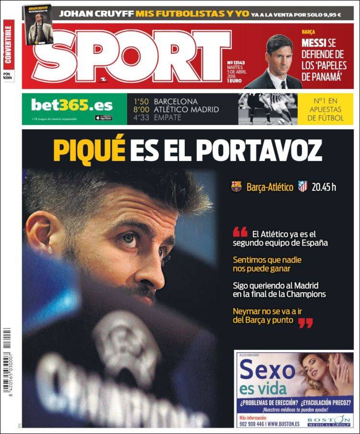 Ce scriu azi ziarele de sport din lume (5 aprilie 2016)