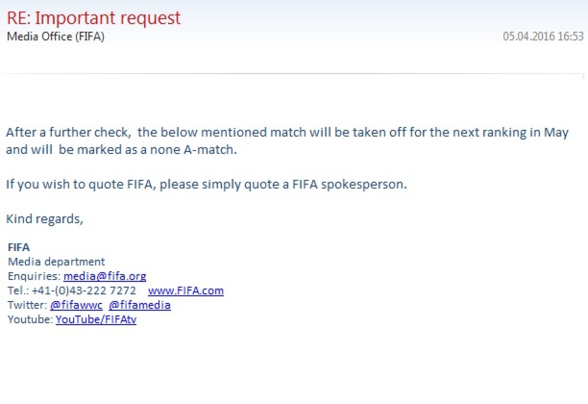 EXCLUSIV GSP Amical mistificat! FIFA anulează România - Belgia!