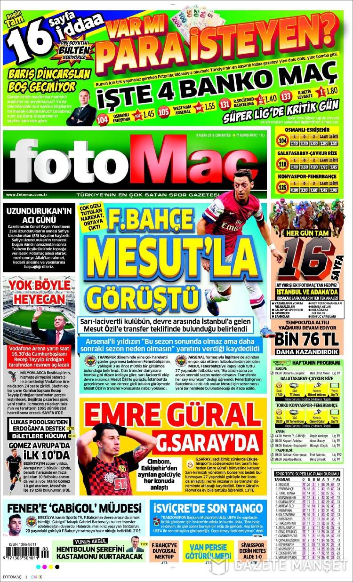 Ce scriu azi ziarele de sport din lume (9 aprilie 2016)