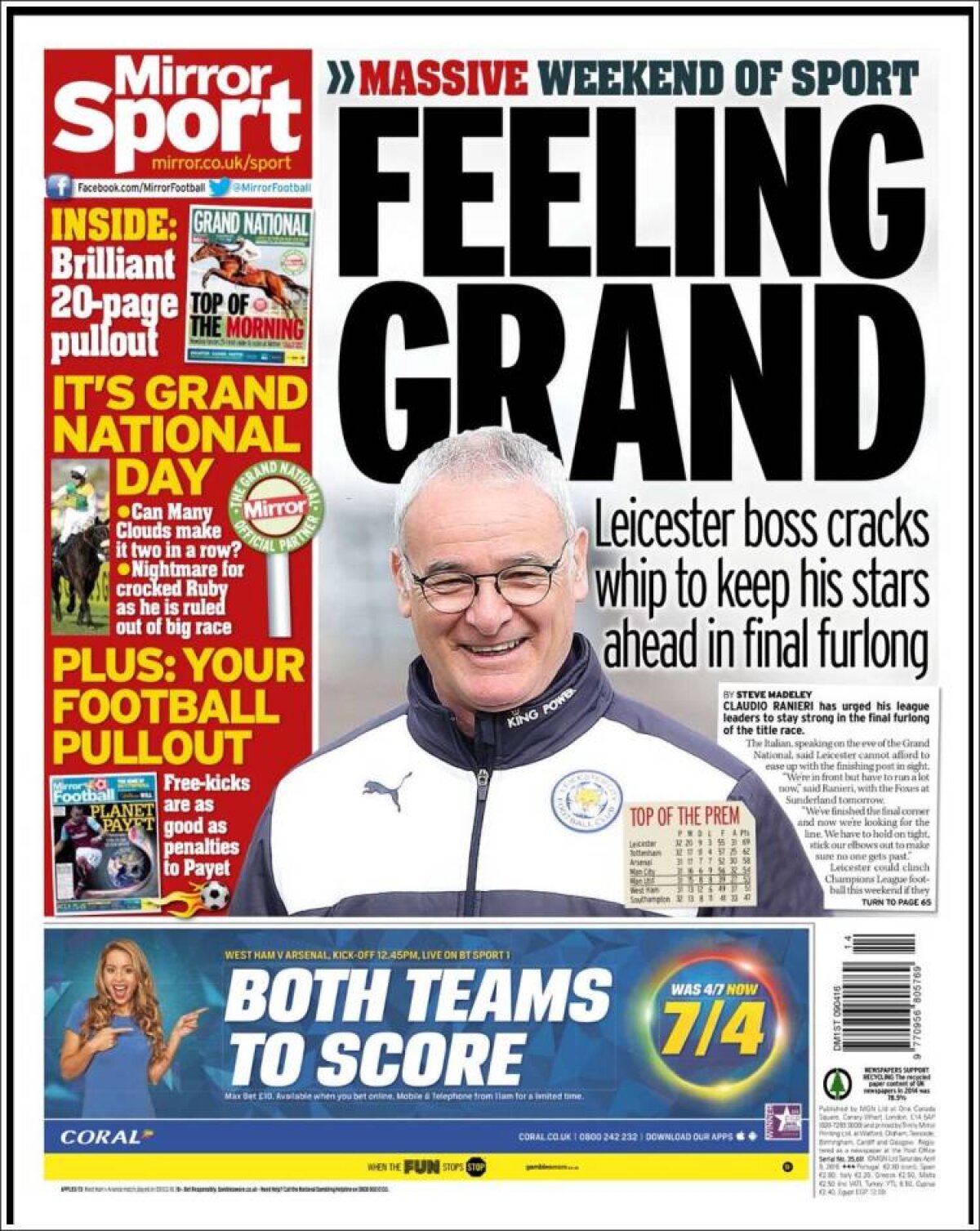 Ce scriu azi ziarele de sport din lume (9 aprilie 2016)