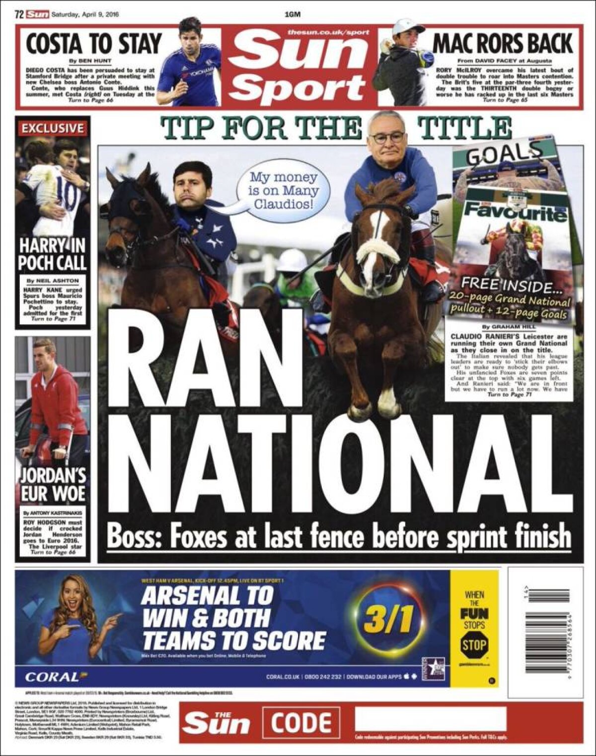 Ce scriu azi ziarele de sport din lume (9 aprilie 2016)