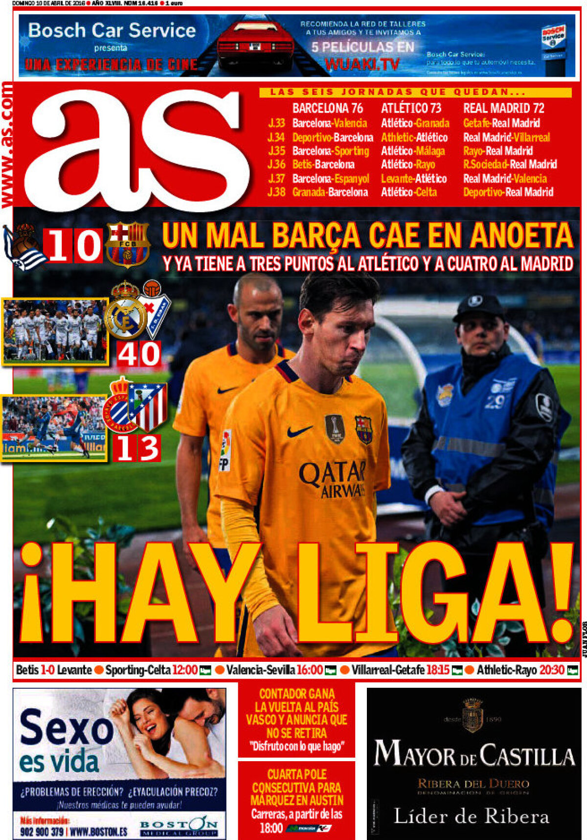 Ce scriu azi ziarele de sport din lume (10 aprilie 2016)