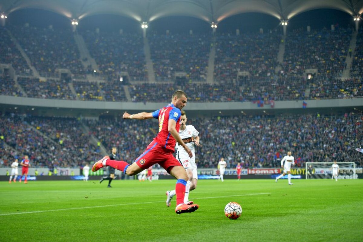 FOTO + VIDEO Finala campionatului la Giurgiu! Steaua şi Dinamo remizează pentru a treia oară în 2016, 1-1. Astra, 3 puncte avans