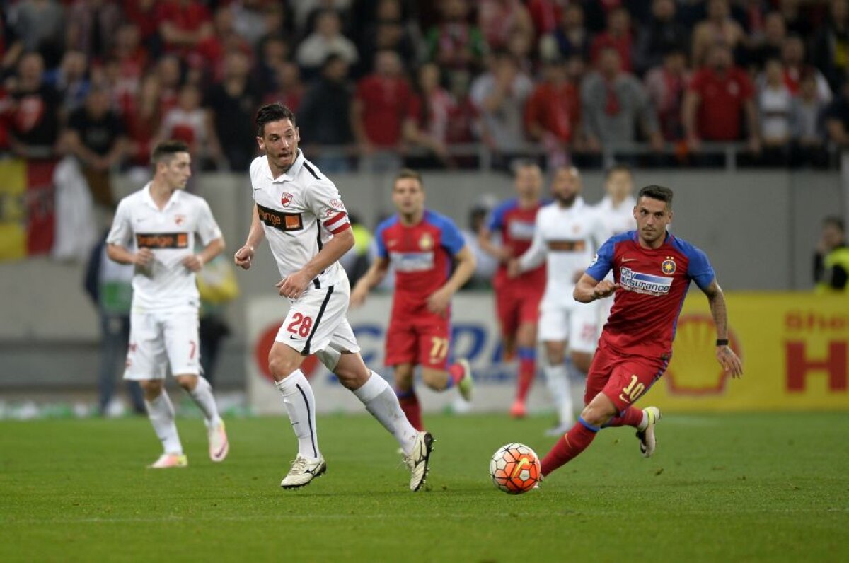 FOTO + VIDEO Finala campionatului la Giurgiu! Steaua şi Dinamo remizează pentru a treia oară în 2016, 1-1. Astra, 3 puncte avans