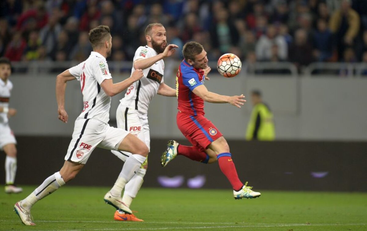 FOTO + VIDEO Finala campionatului la Giurgiu! Steaua şi Dinamo remizează pentru a treia oară în 2016, 1-1. Astra, 3 puncte avans