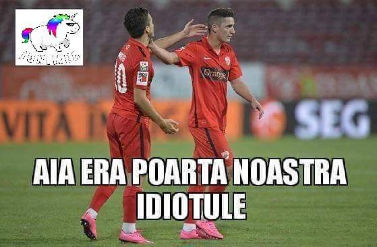 GALERIE FOTO Toate glumele despre Derby de România » Steliano Filip și coregrafia dinamovistă, luate în colimator
