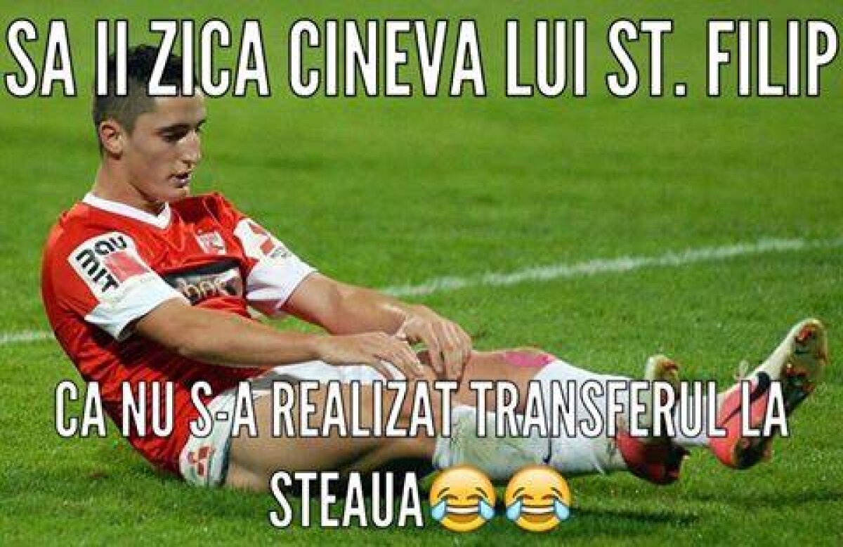 GALERIE FOTO Toate glumele despre Derby de România » Steliano Filip și coregrafia dinamovistă, luate în colimator