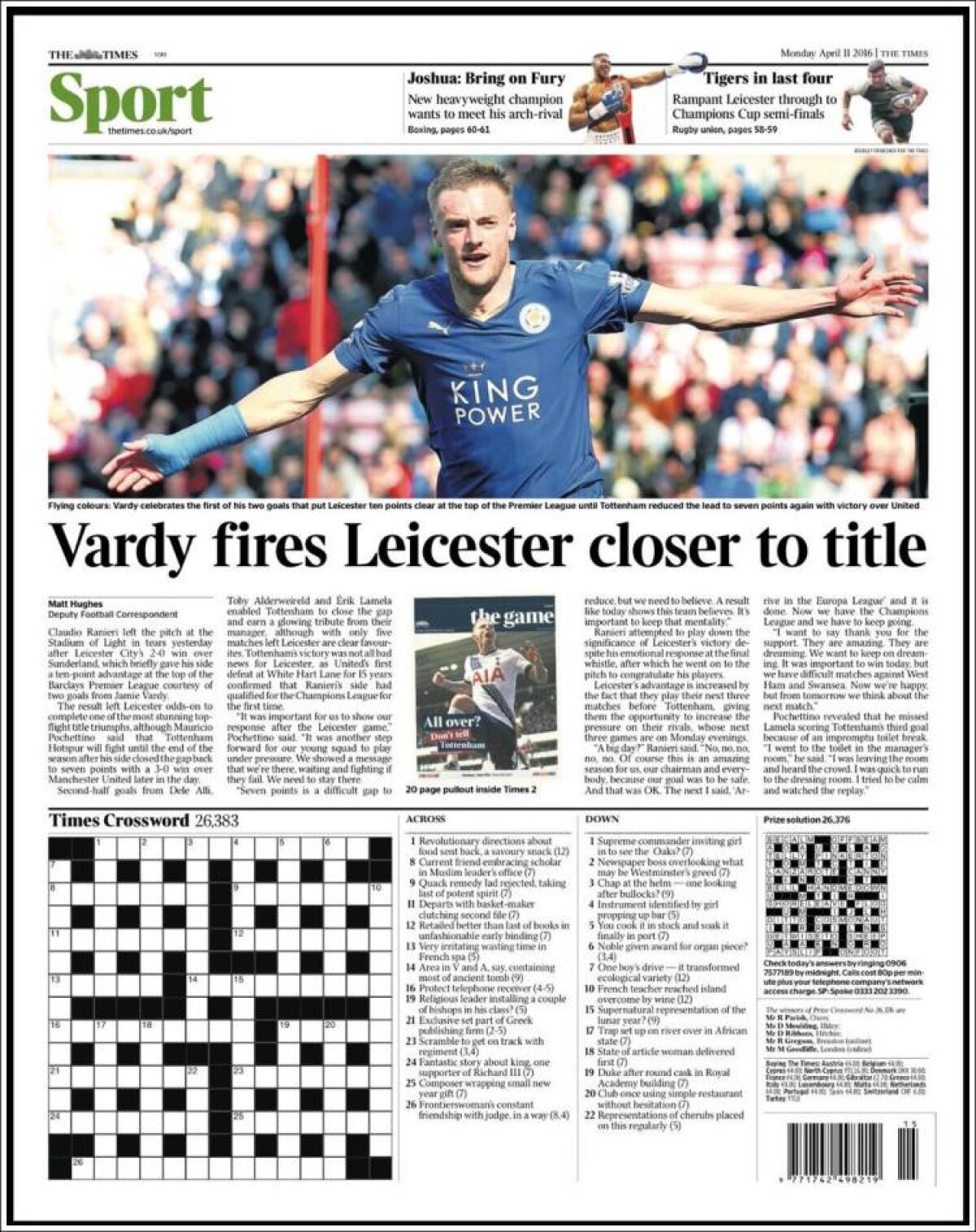 Ce scriu azi ziarele de sport din lume (11 aprilie 2016)