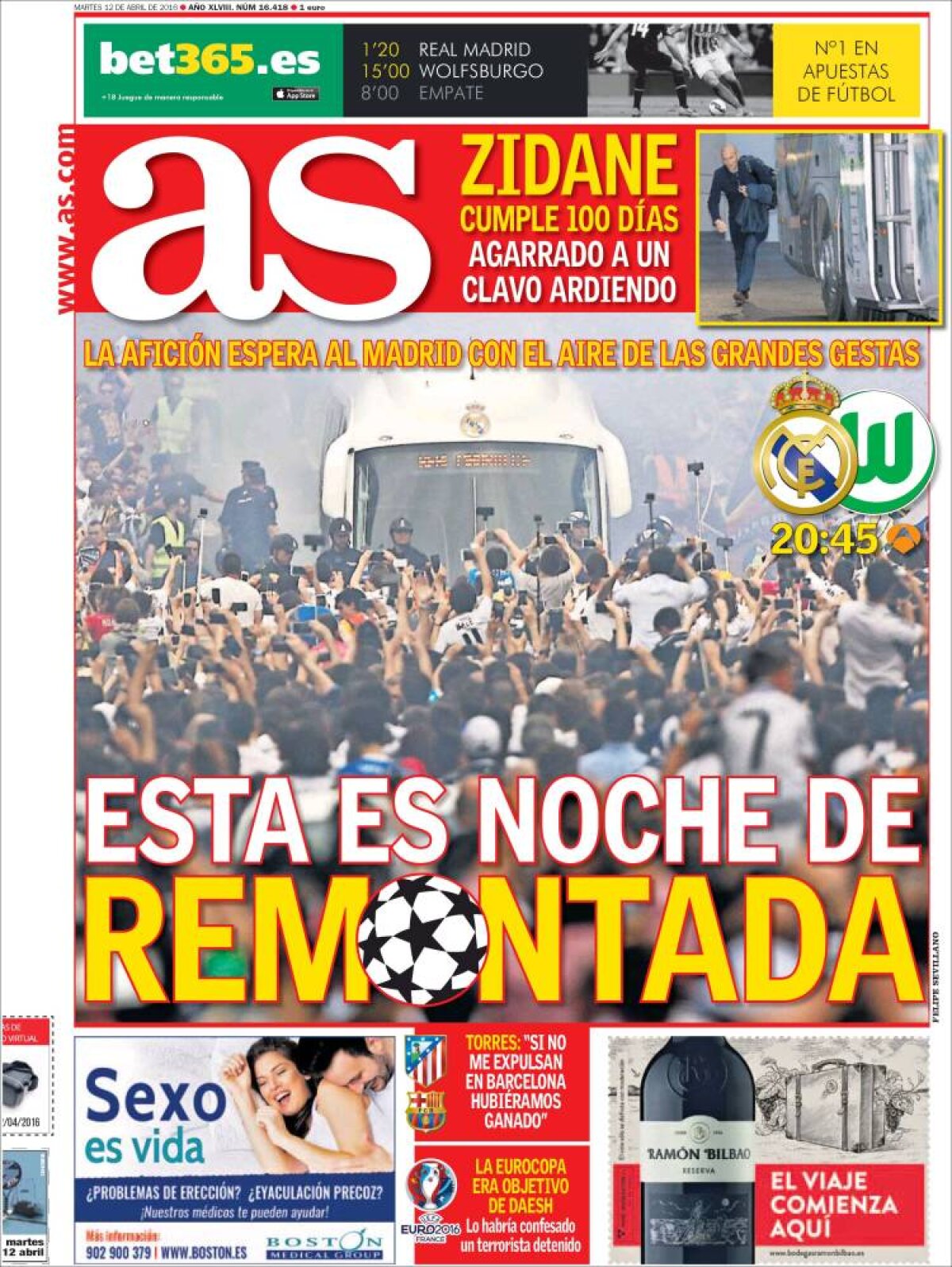 Ce scriu azi ziarele de sport din lume (12 aprilie 2016)