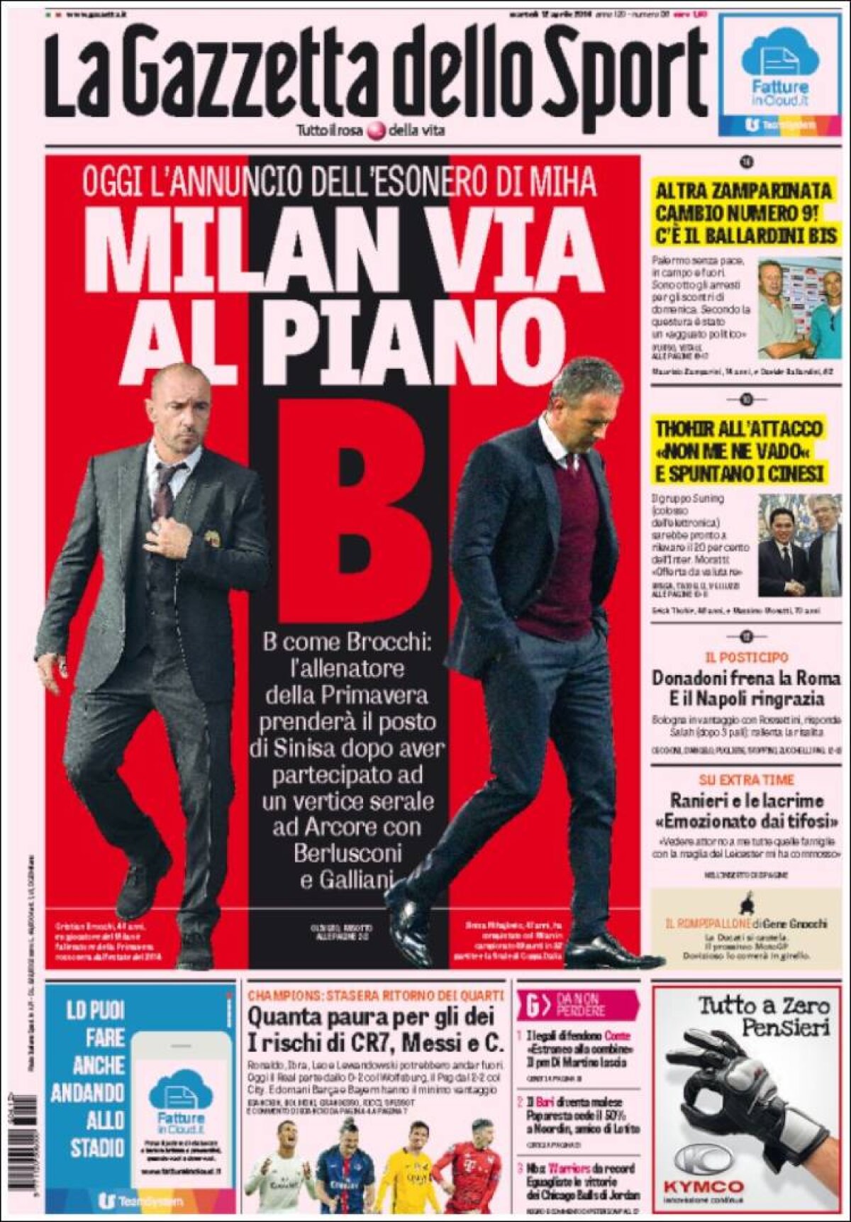 Ce scriu azi ziarele de sport din lume (12 aprilie 2016)