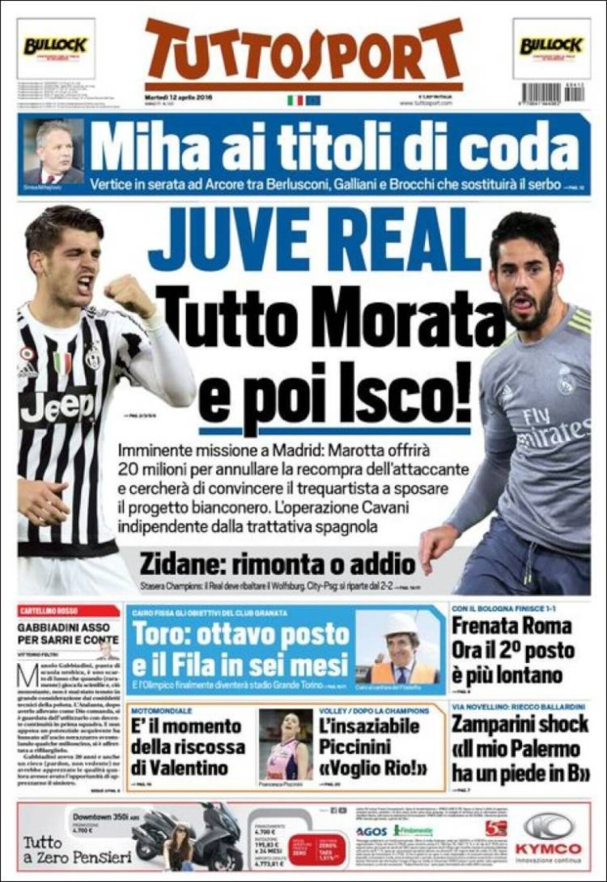 Ce scriu azi ziarele de sport din lume (12 aprilie 2016)