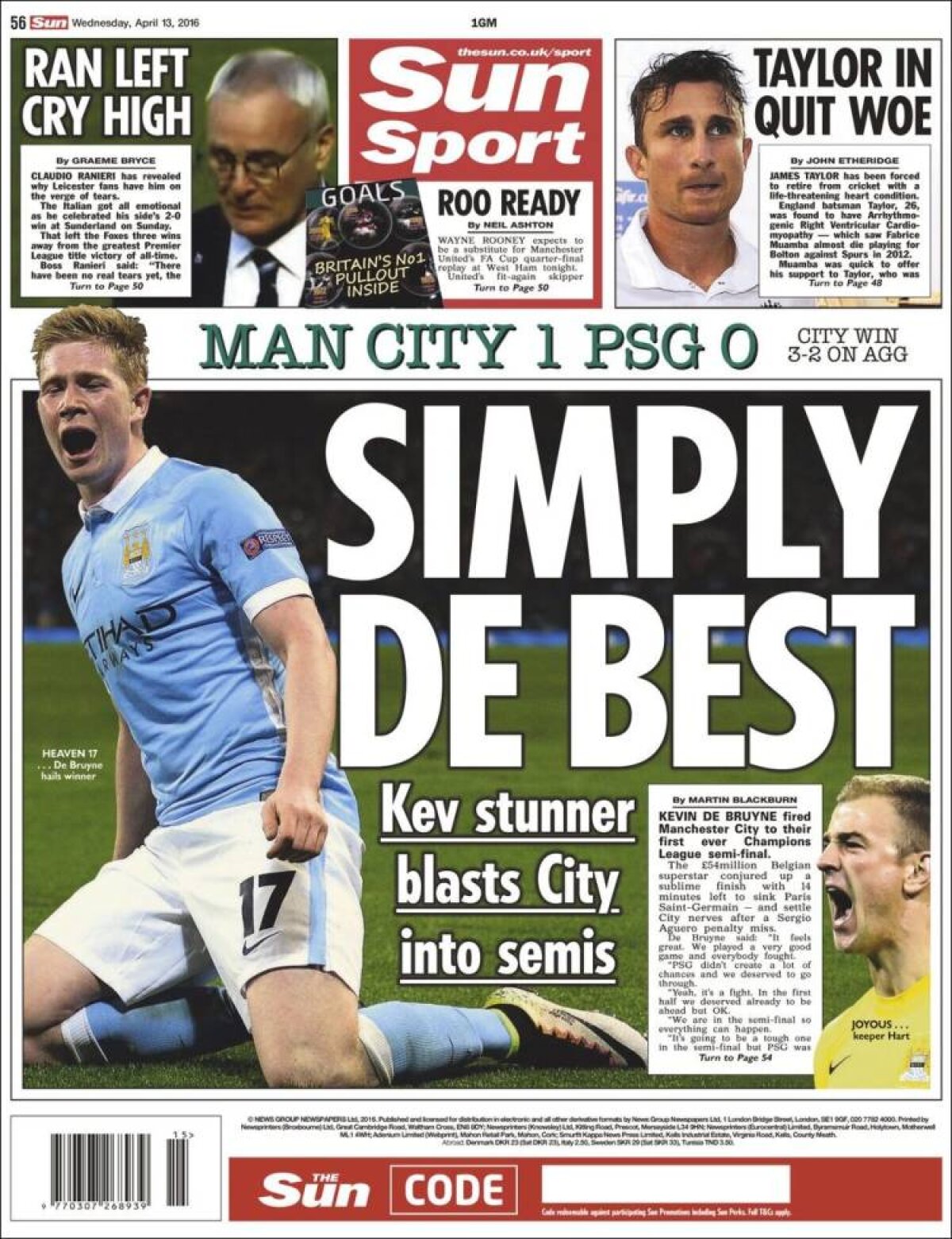 Ce scriu azi ziarele de sport din lume (13 aprilie 2016)