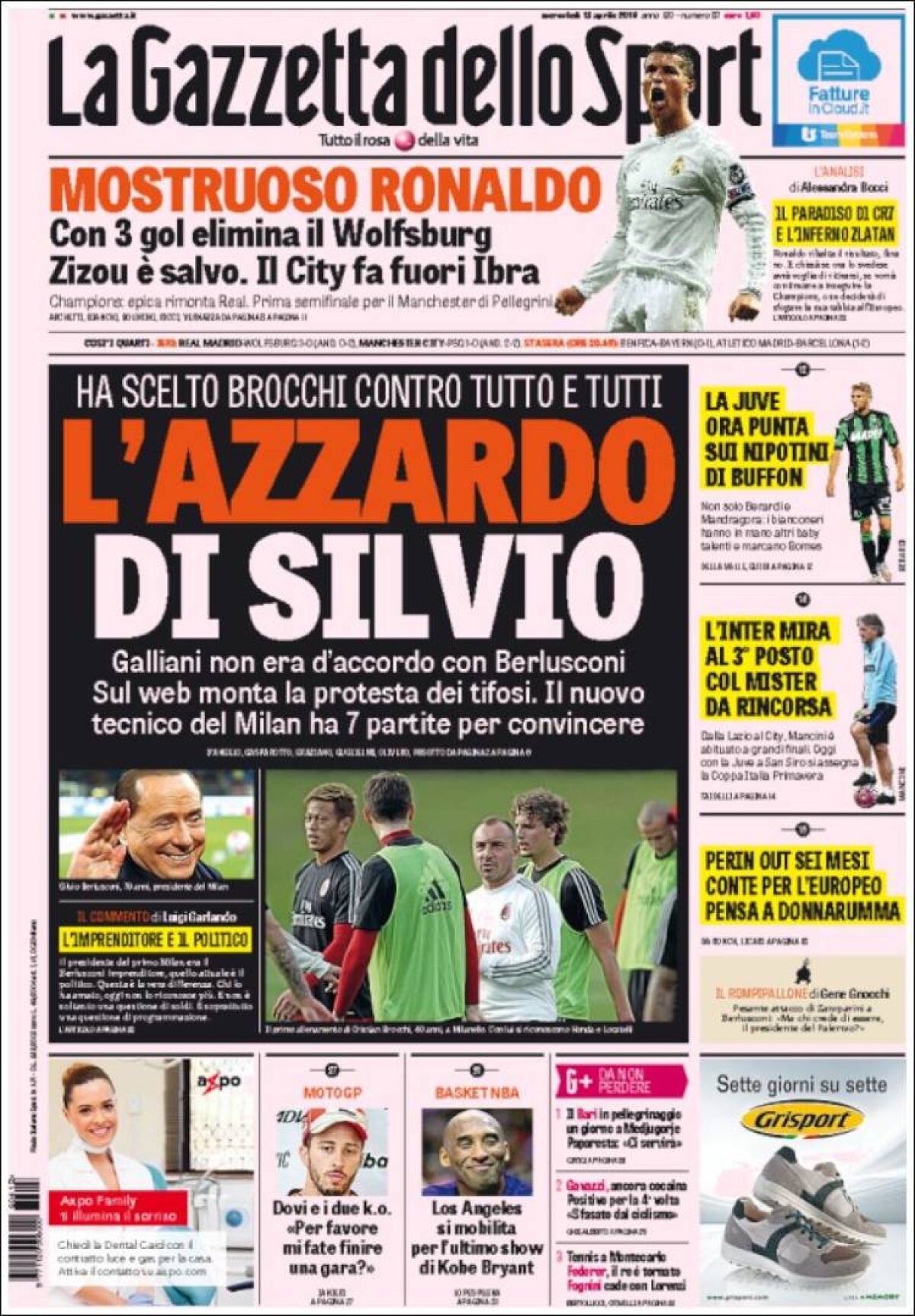 Ce scriu azi ziarele de sport din lume (13 aprilie 2016)