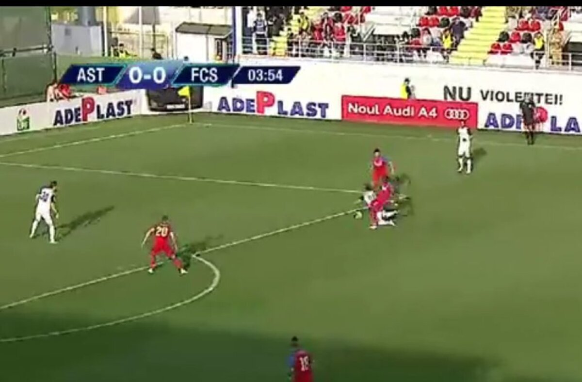 VIDEO Fază controversată la golul Stelei de la Giurgiu + FOTO cu accidentarea teribilă a lui Muniru: "Are multiple fracturi"