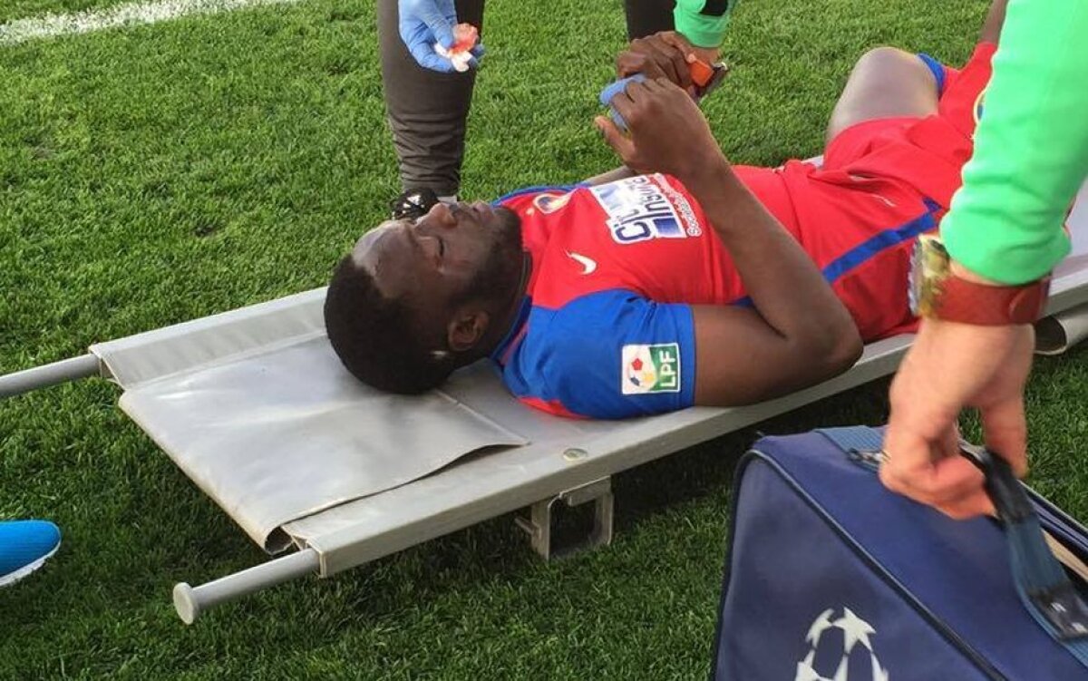 VIDEO Fază controversată la golul Stelei de la Giurgiu + FOTO cu accidentarea teribilă a lui Muniru: "Are multiple fracturi"