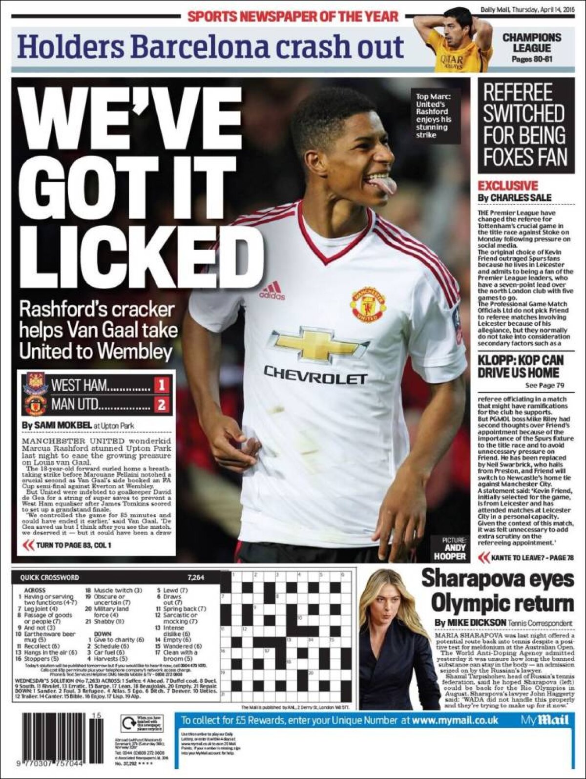 Ce scriu azi ziarele de sport din lume (14 aprilie 2016)