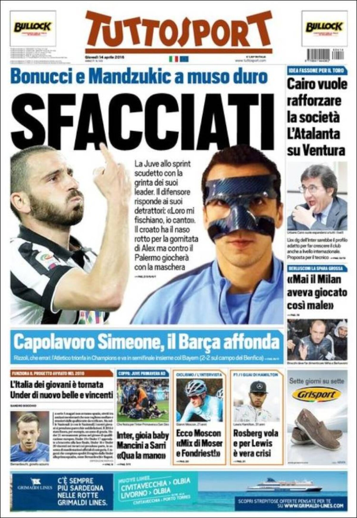 Ce scriu azi ziarele de sport din lume (14 aprilie 2016)