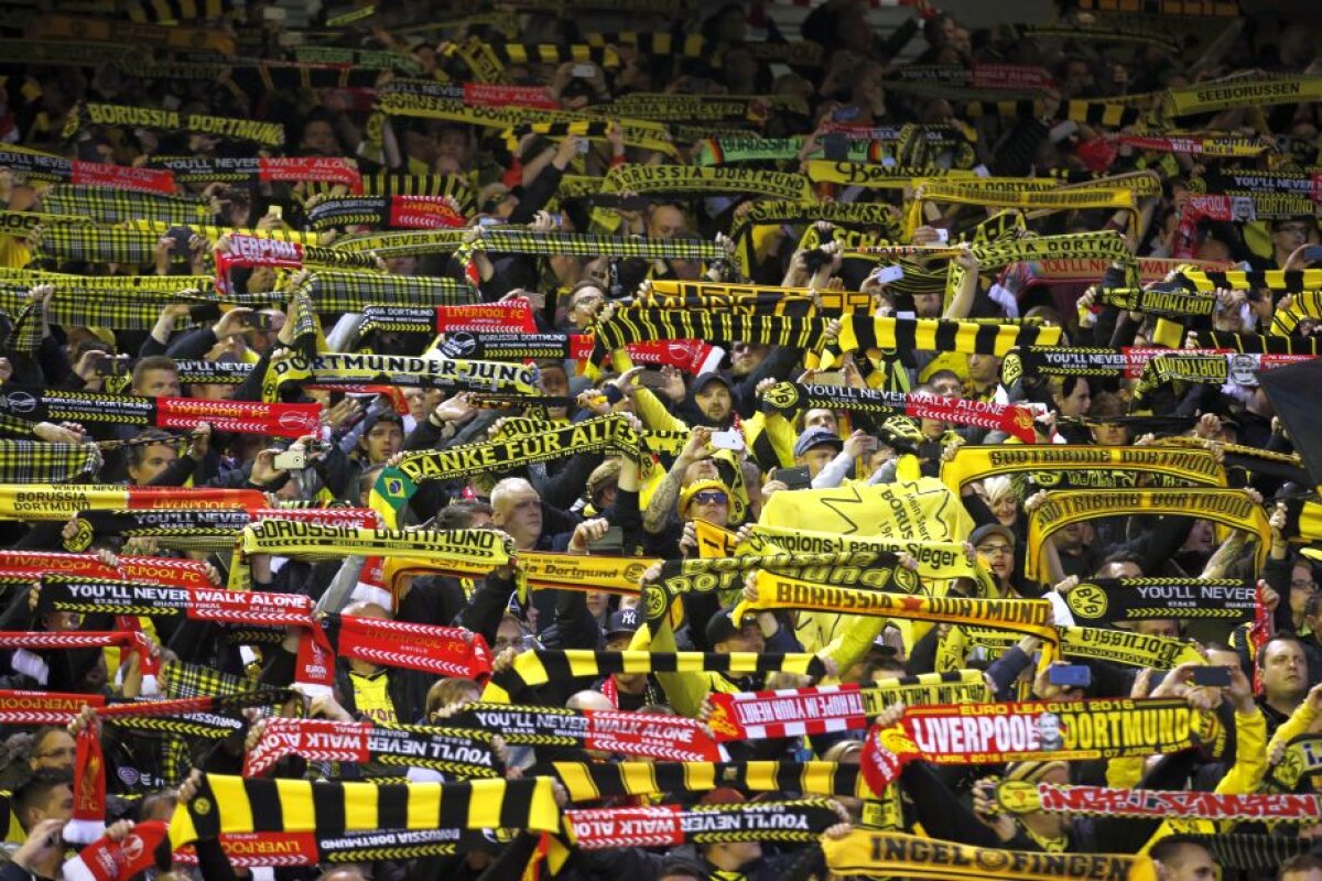 VIDEO+FOTO Scene cu adevărat mărețe pe străzile din Liverpool » Asta se întâmplă când suporterii "cormoranilor" își unesc forțele cu cei ai lui Dortmund