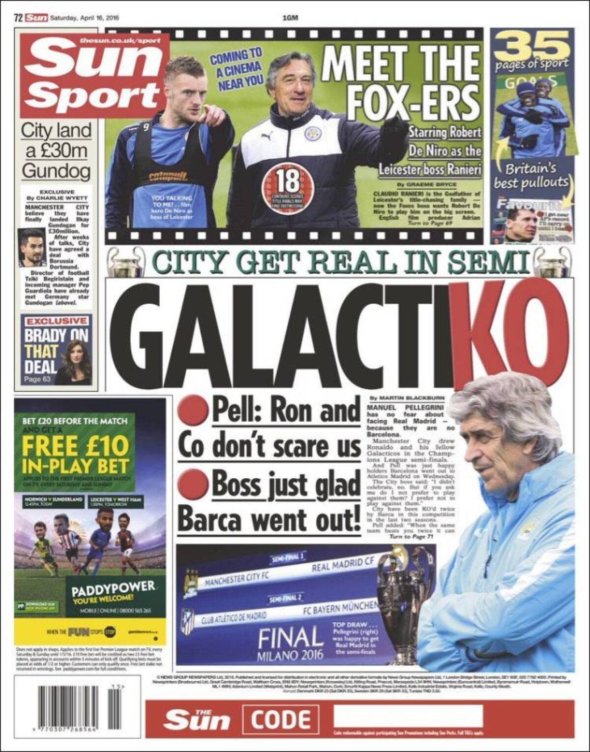 Ce scriu azi ziarele de sport din lume (16 aprilie 2016)