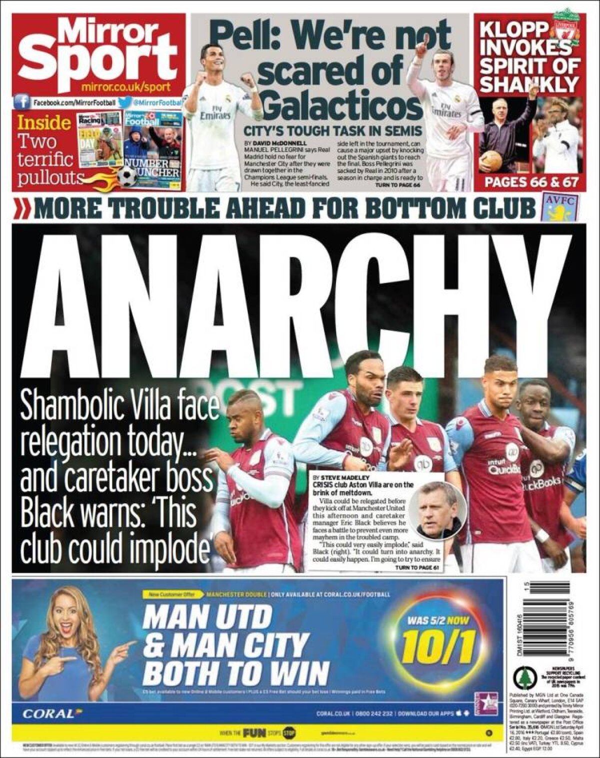 Ce scriu azi ziarele de sport din lume (16 aprilie 2016)