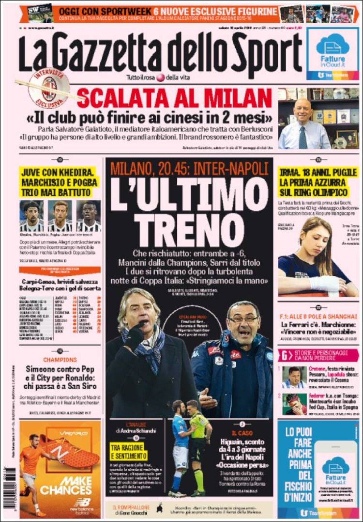 Ce scriu azi ziarele de sport din lume (16 aprilie 2016)