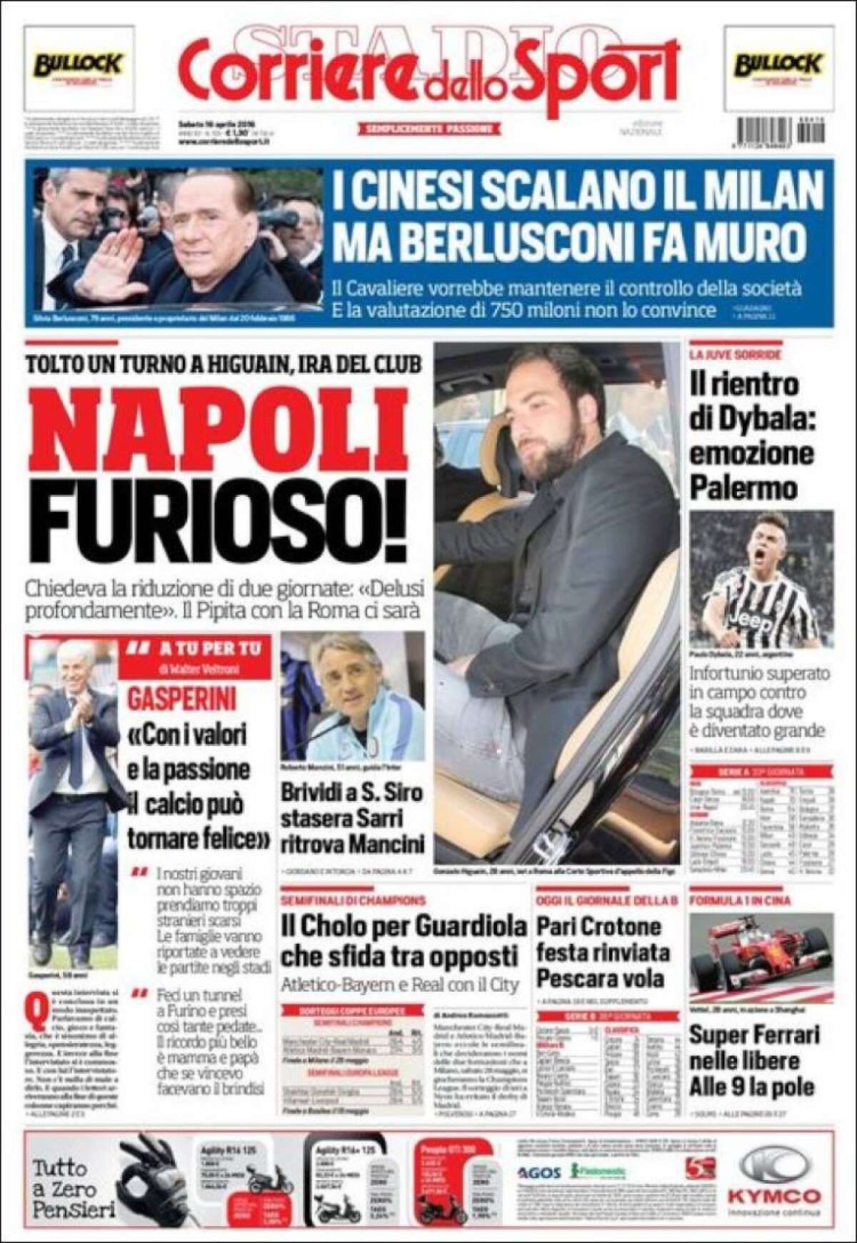 Ce scriu azi ziarele de sport din lume (16 aprilie 2016)