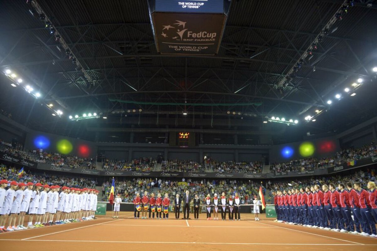 GALERIE FOTO Imagini de excepție de la prezentarea echipelor de Fed Cup! Atmosferă fantastică la Cluj