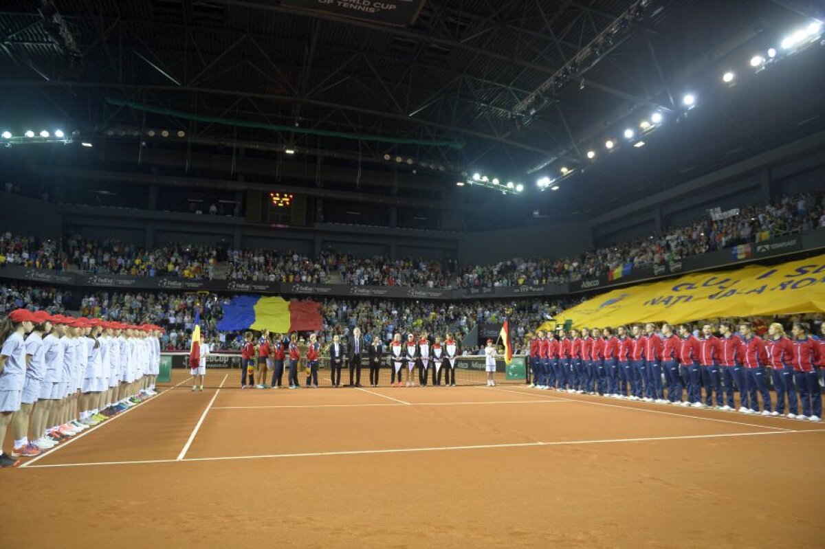 GALERIE FOTO Imagini de excepție de la prezentarea echipelor de Fed Cup! Atmosferă fantastică la Cluj