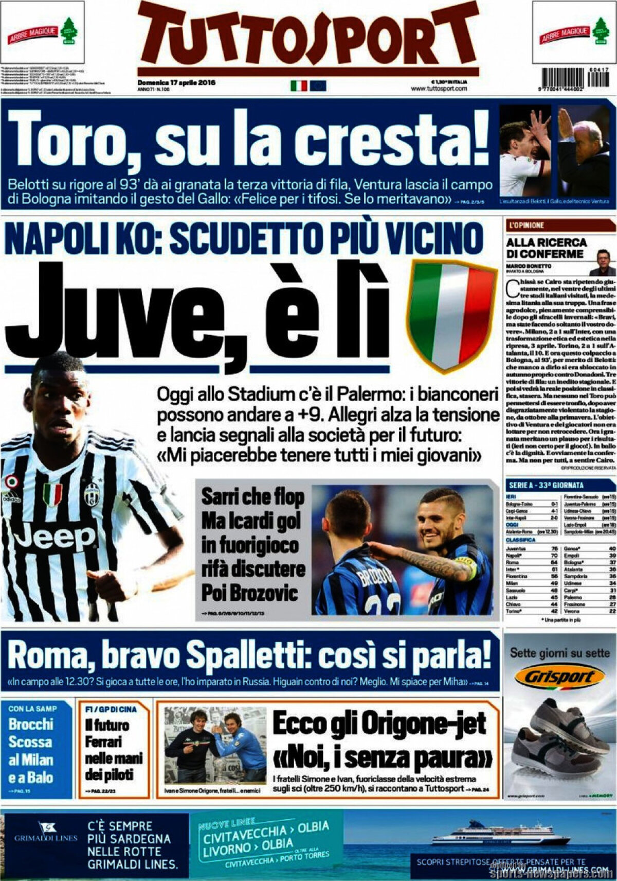 Ce scriu azi ziarele de sport din lume (17 aprilie 2016)