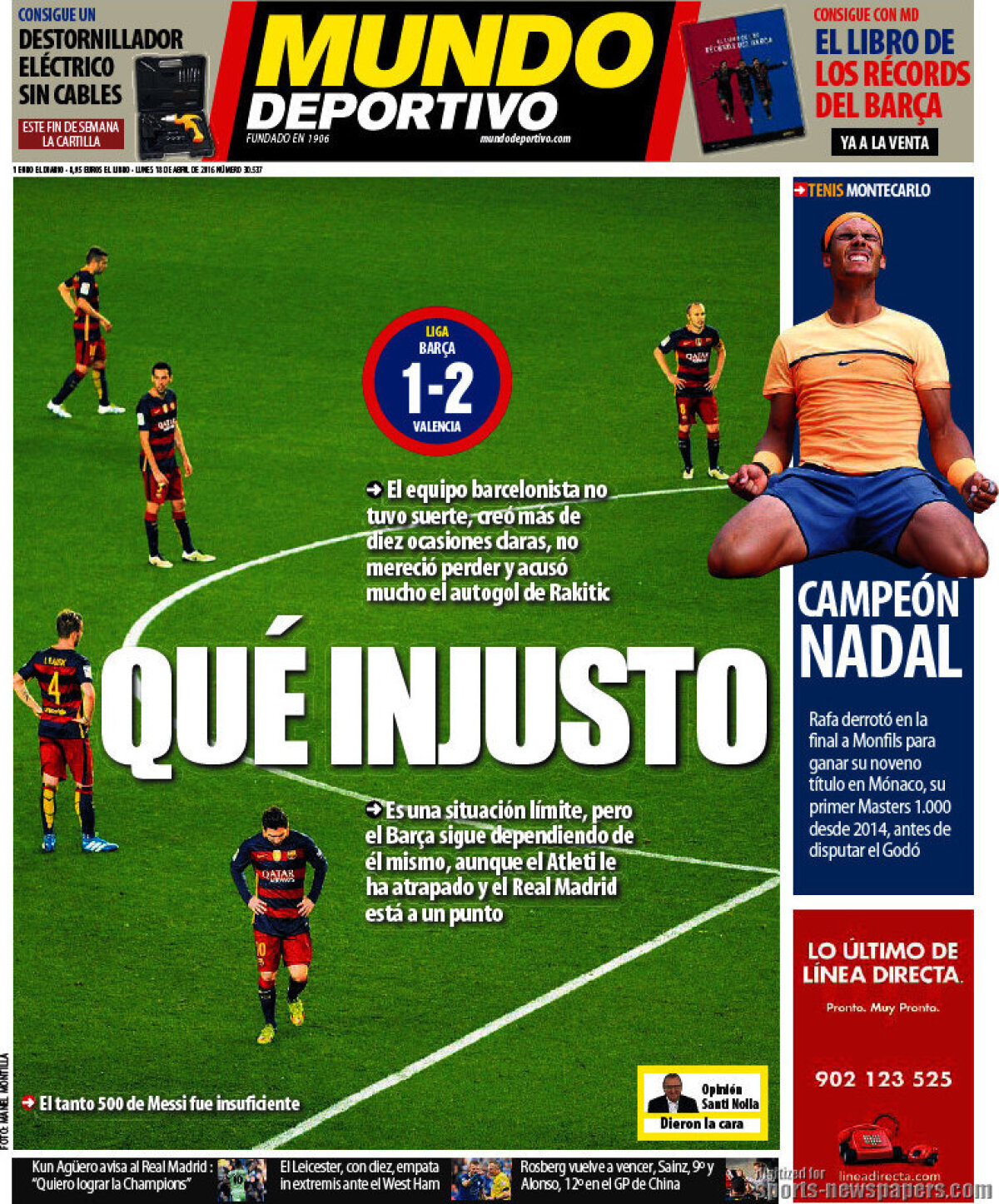 Ce scriu azi ziarele de sport din lume (18 aprilie 2016)