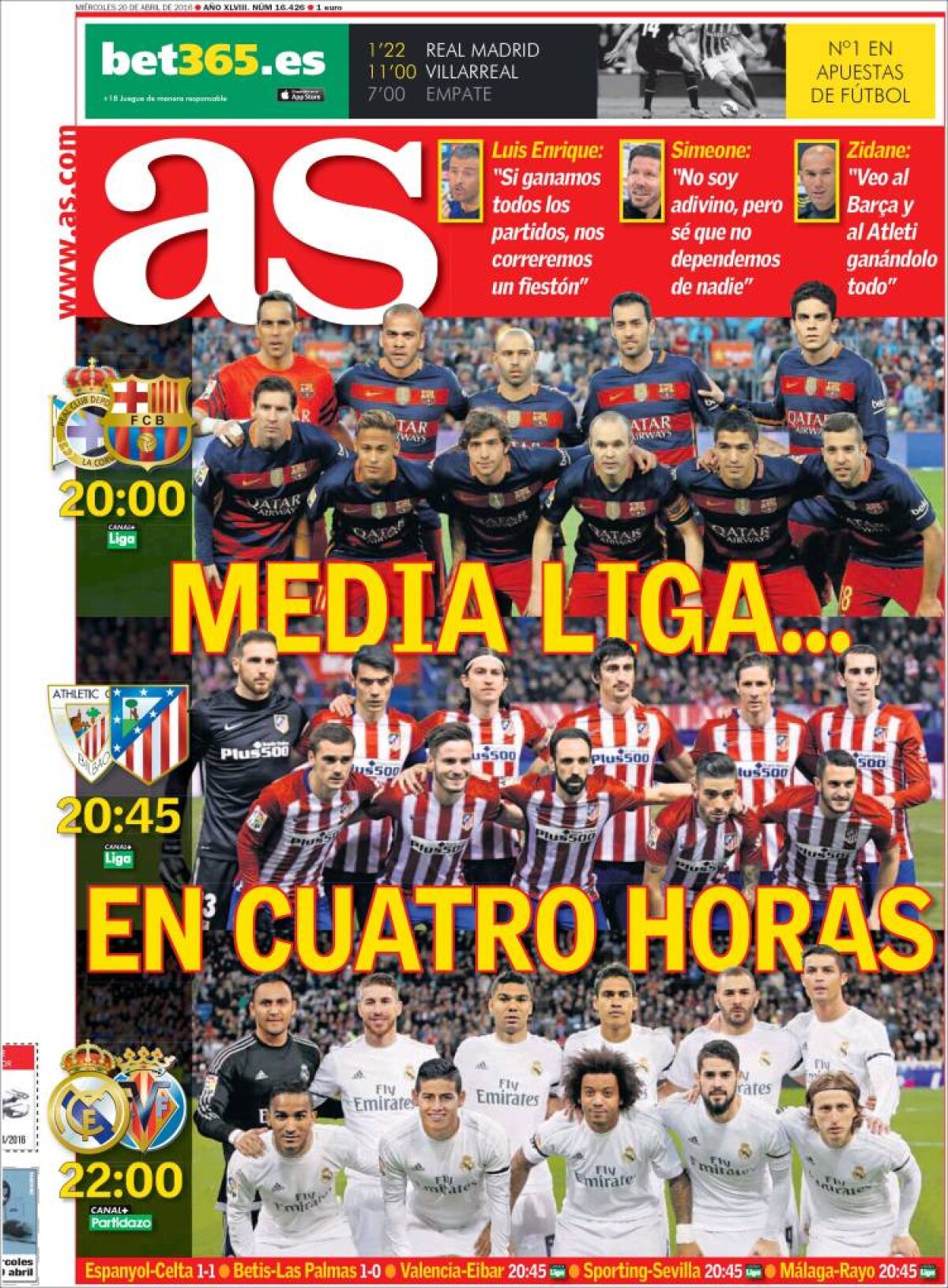 Ce scriu azi ziarele de sport din lume (20 aprilie 2016)