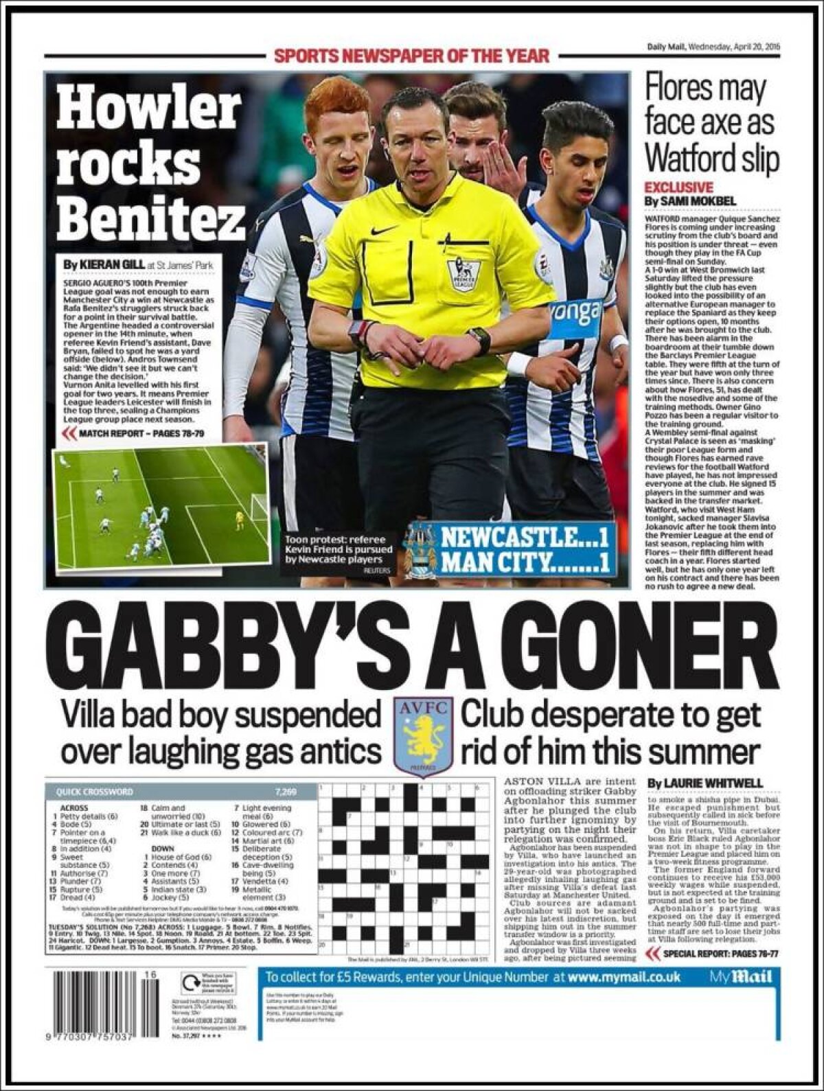 Ce scriu azi ziarele de sport din lume (20 aprilie 2016)