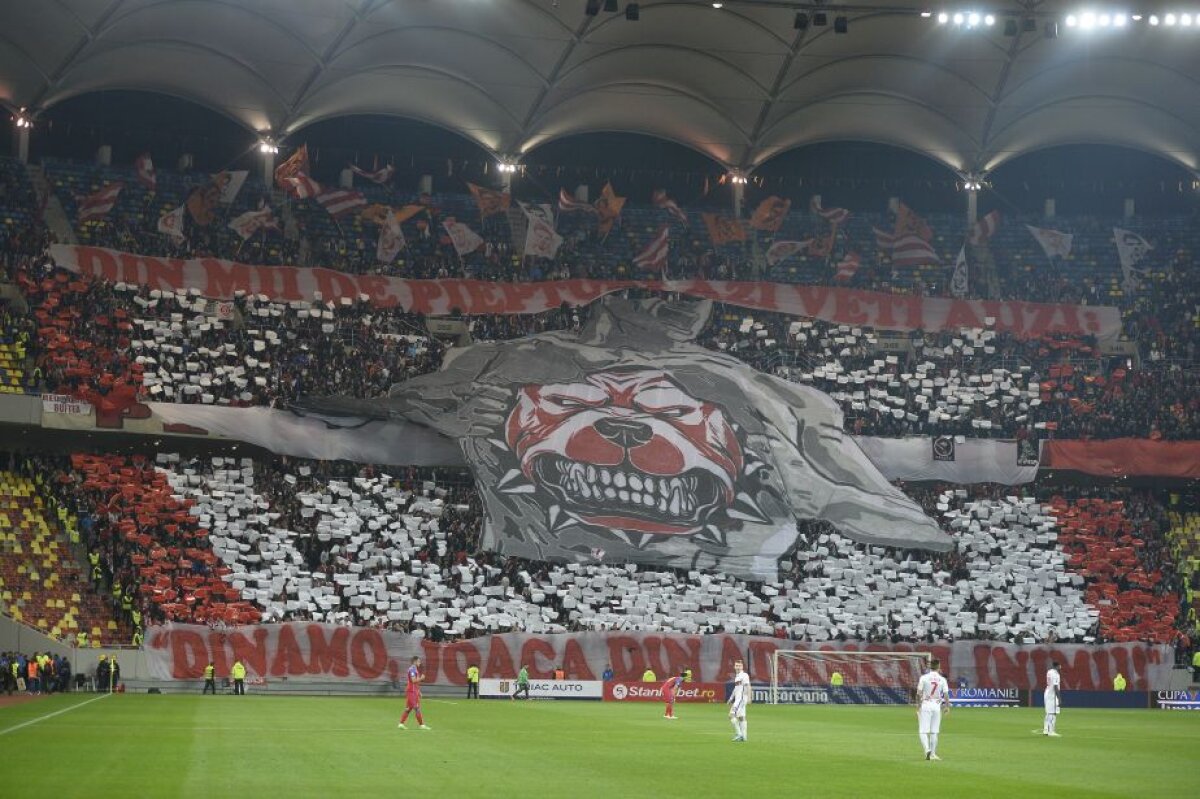 GALERIE FOTO Coregrafie superbă a galeriei dinamoviste la derby-ul cu marea rivală » Câți suporteri sunt în tribune