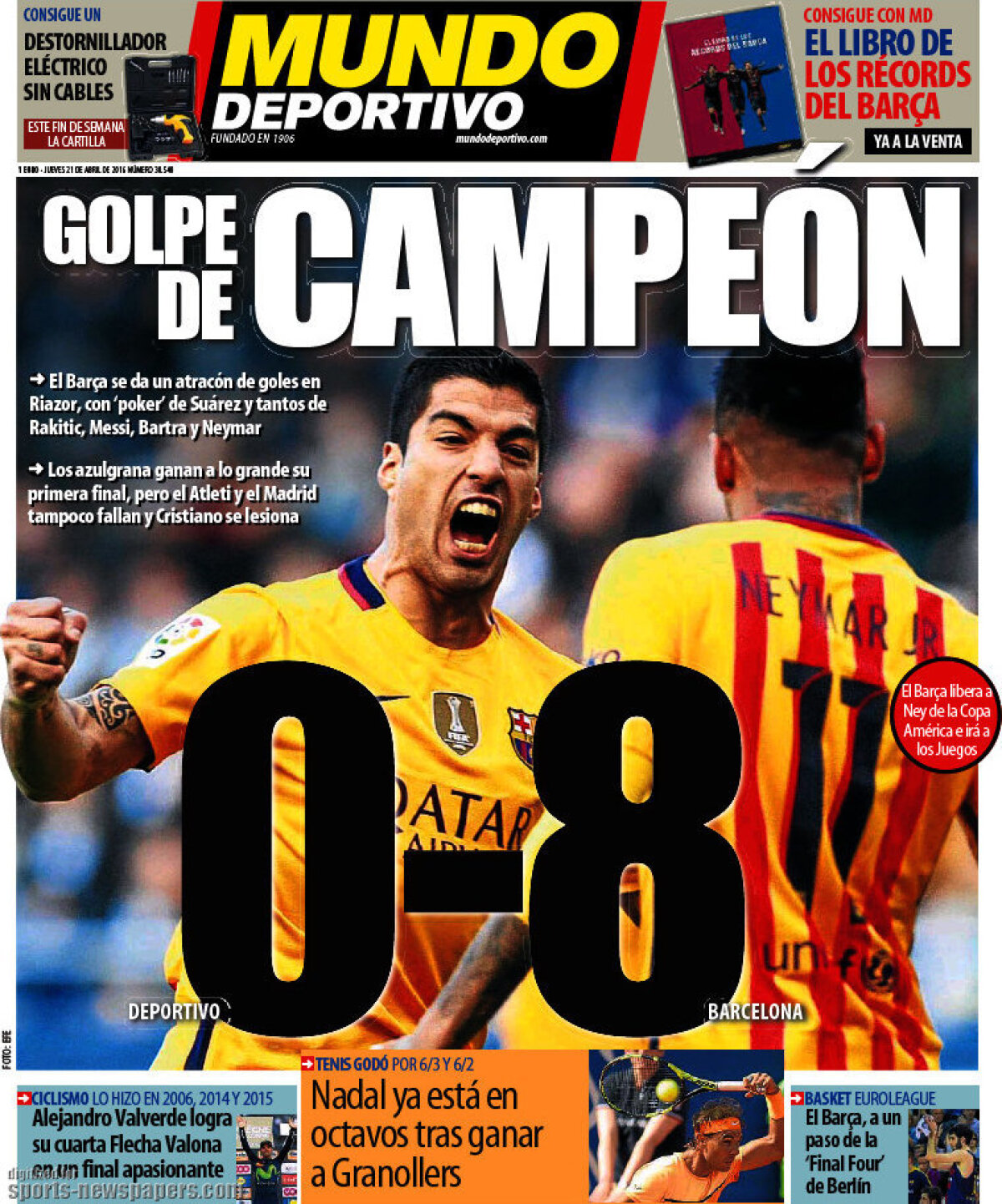 Ce scriu azi ziarele de sport din lume (21 aprilie 2016)