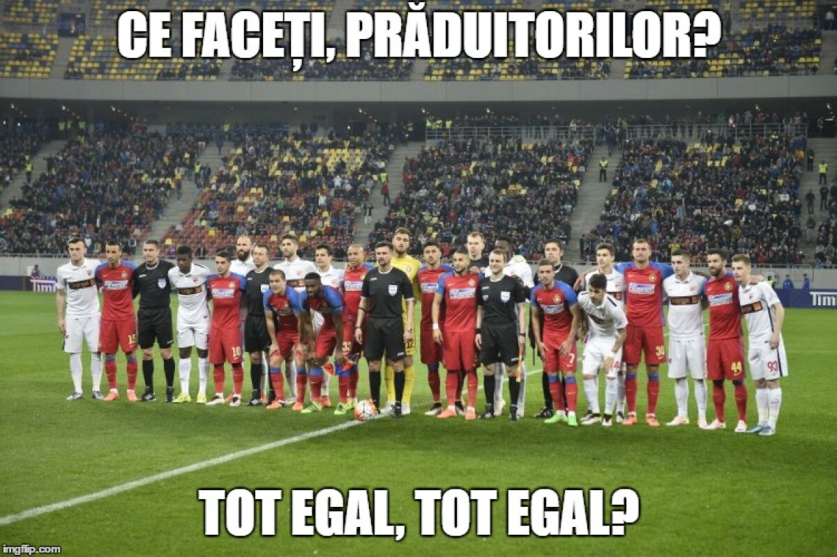 FOTO Eliminarea Stelei din Cupa României a fost "taxată" de internauți! 30 de meme-uri după Derby de România