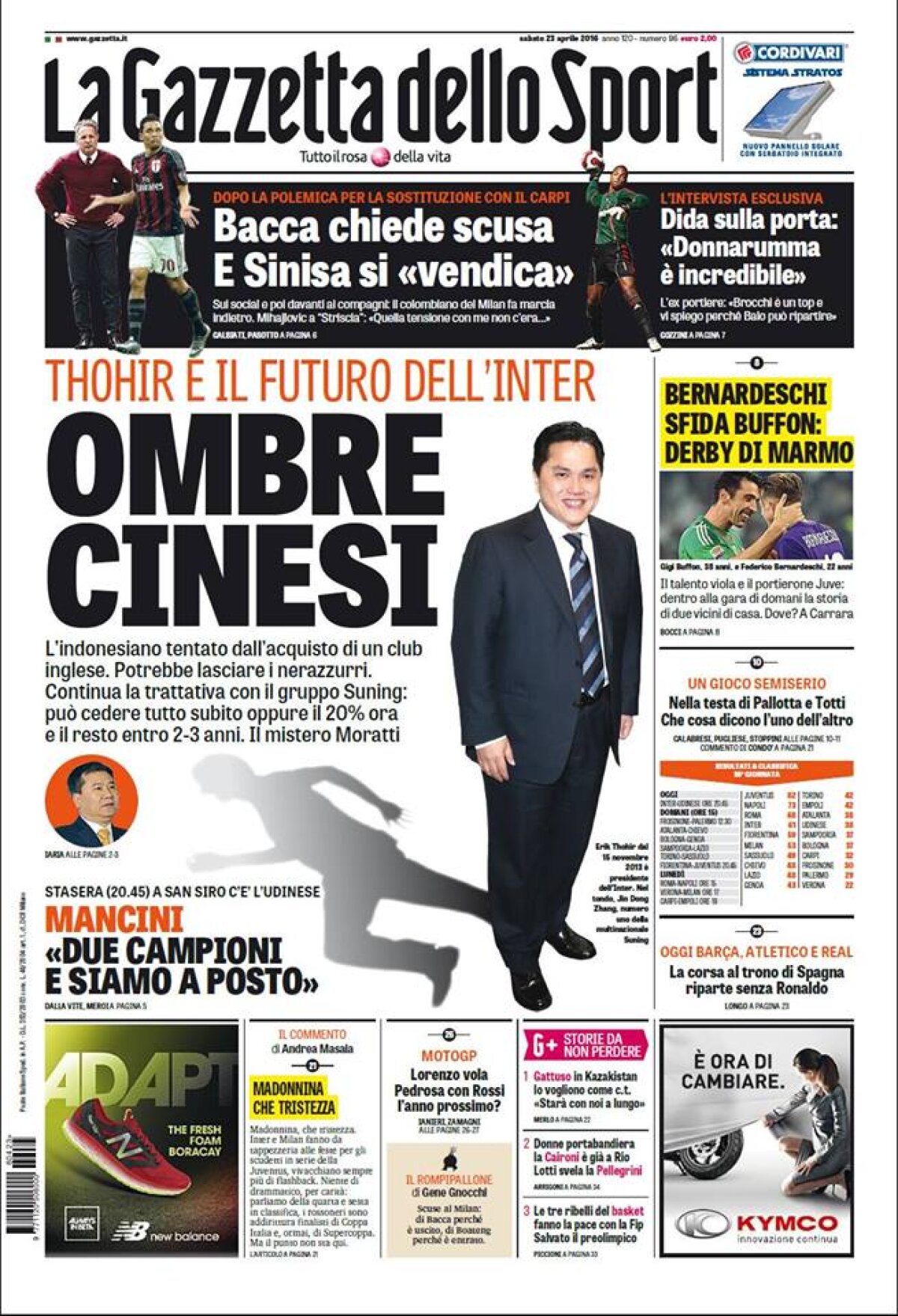 Ce scriu azi ziarele de sport din lume (23 aprilie 2016)