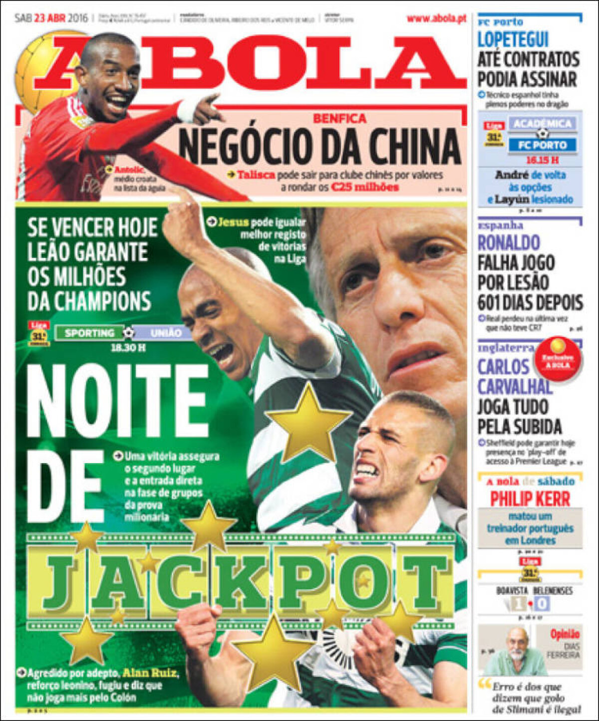 Ce scriu azi ziarele de sport din lume (23 aprilie 2016)