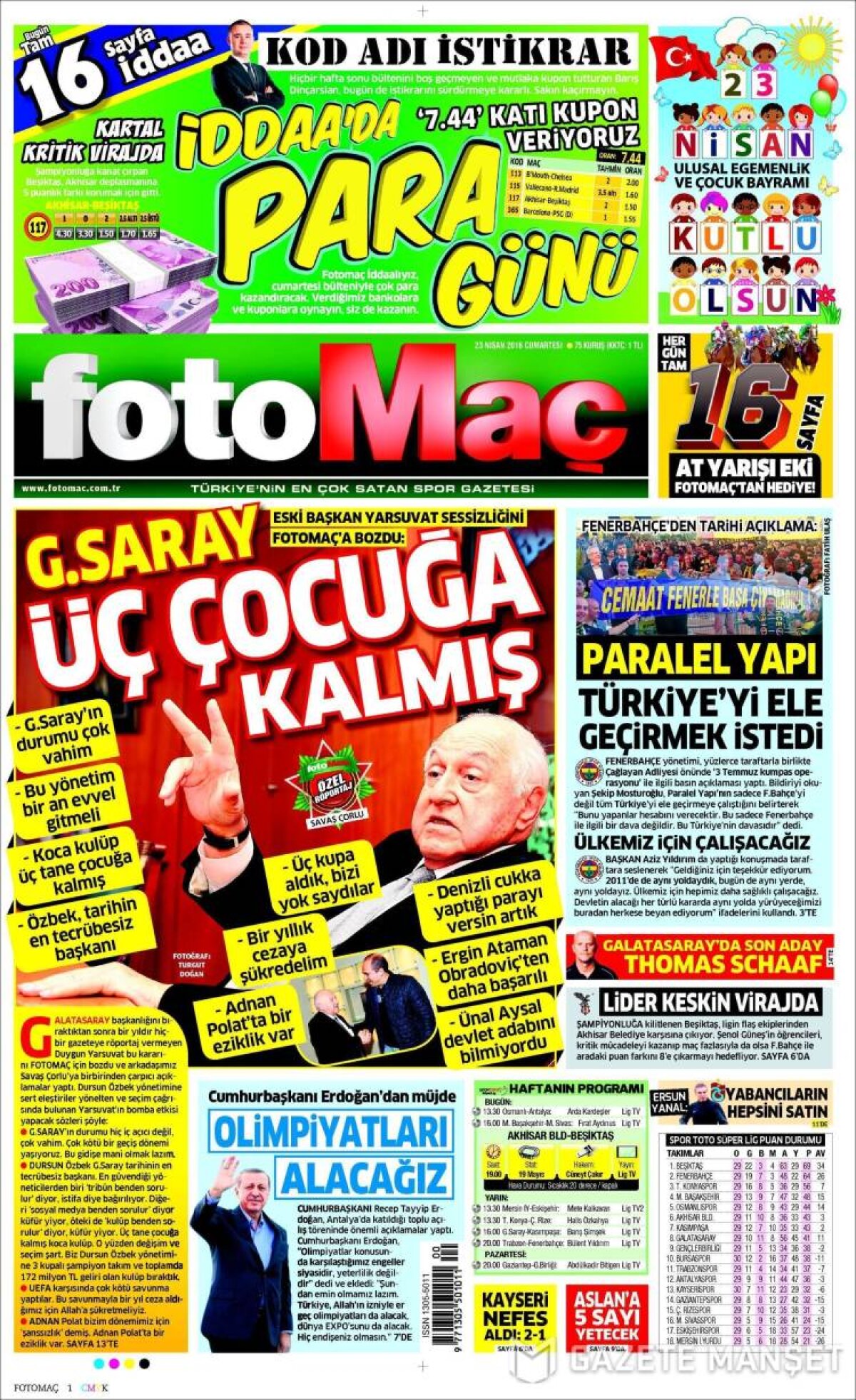 Ce scriu azi ziarele de sport din lume (23 aprilie 2016)