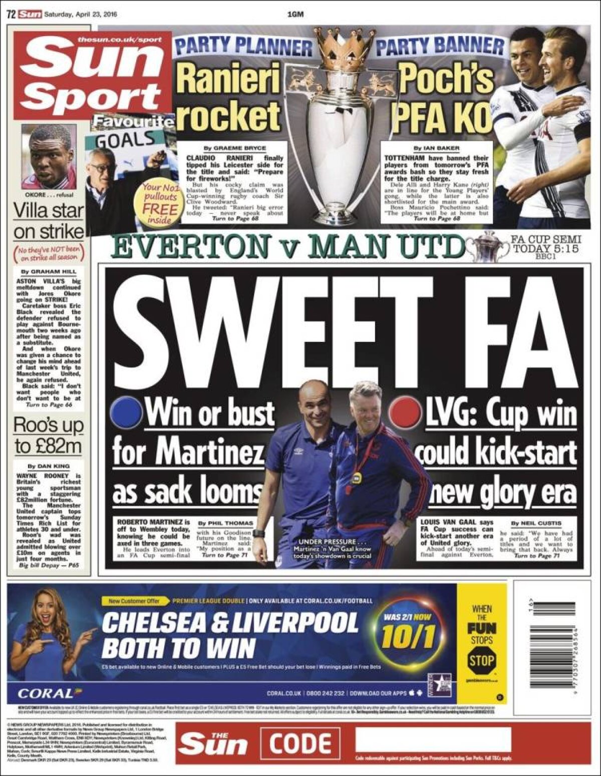 Ce scriu azi ziarele de sport din lume (23 aprilie 2016)