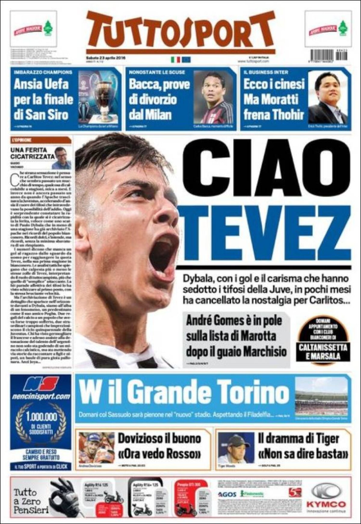 Ce scriu azi ziarele de sport din lume (23 aprilie 2016)