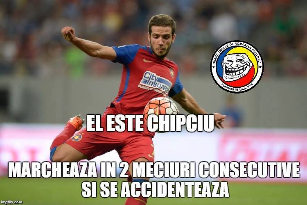 FOTO Au apărut deja ironii pe net după golul și accidentarea lui Chipciu cu Viitorul » Cele mai bune 10 meme-uri