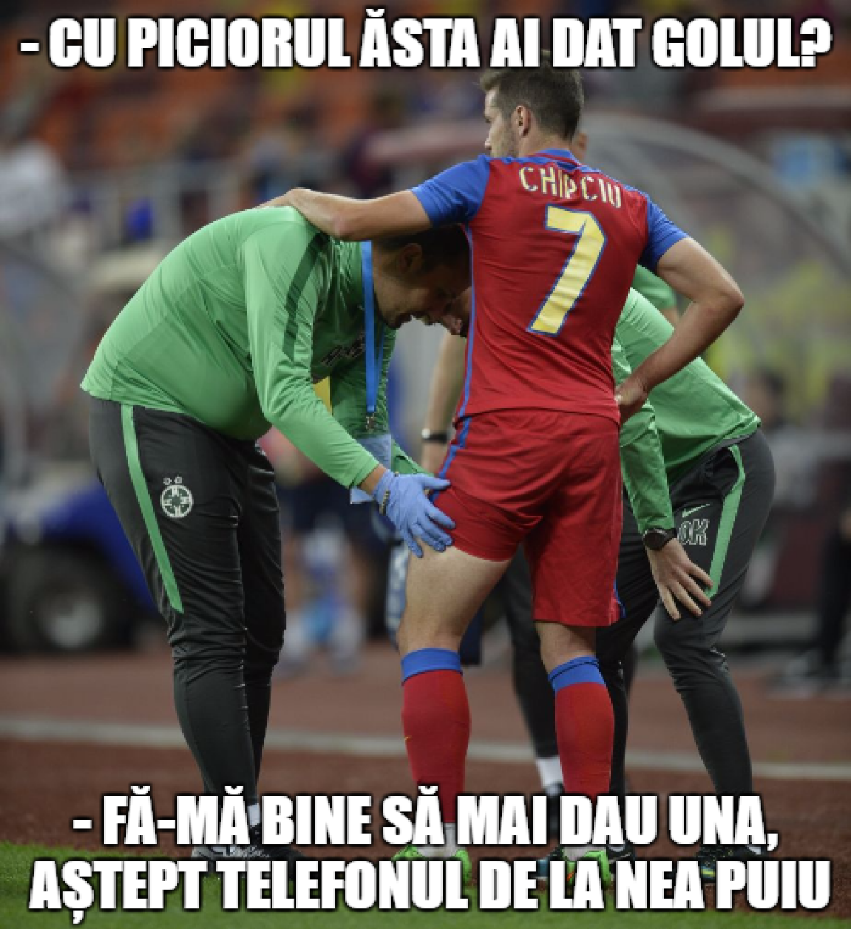 FOTO Au apărut deja ironii pe net după golul și accidentarea lui Chipciu cu Viitorul » Cele mai bune 10 meme-uri