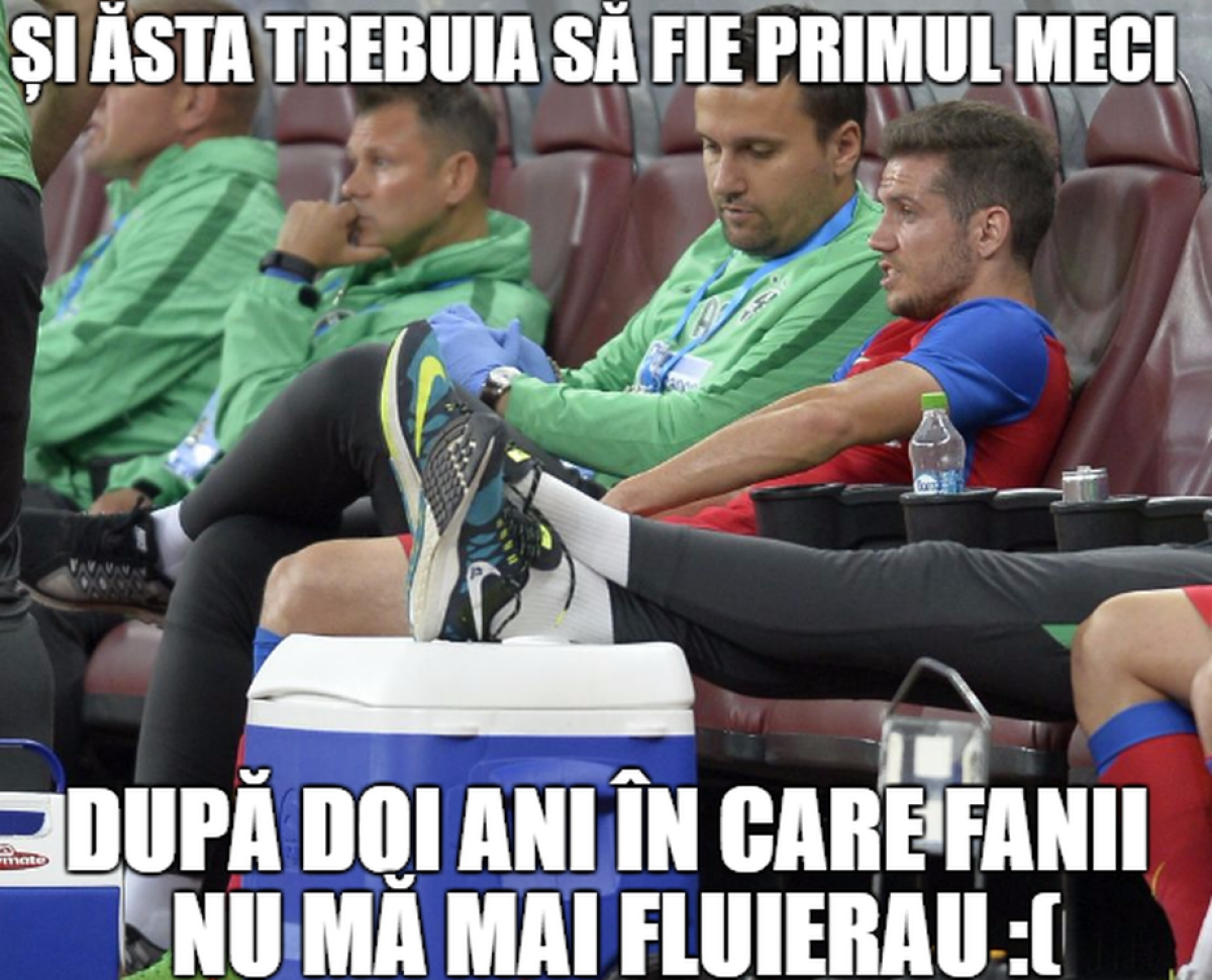 FOTO Au apărut deja ironii pe net după golul și accidentarea lui Chipciu cu Viitorul » Cele mai bune 10 meme-uri